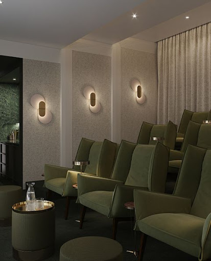 small home theater room design ideas: cinema-style stadium seating