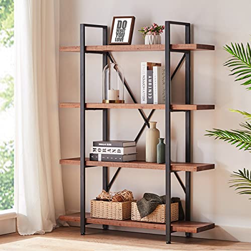 4-Tier Industrial Shelf Bookcase
