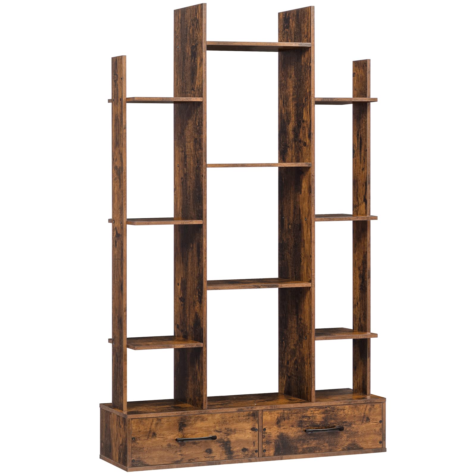 Tree-Shaped Bookcase with 13 Storage Shelves
