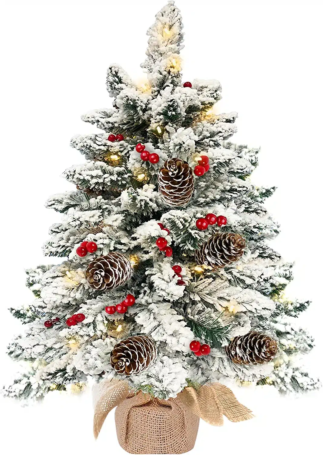 20 Inch Pre-lit Tabletop Christmas Tree Decoration