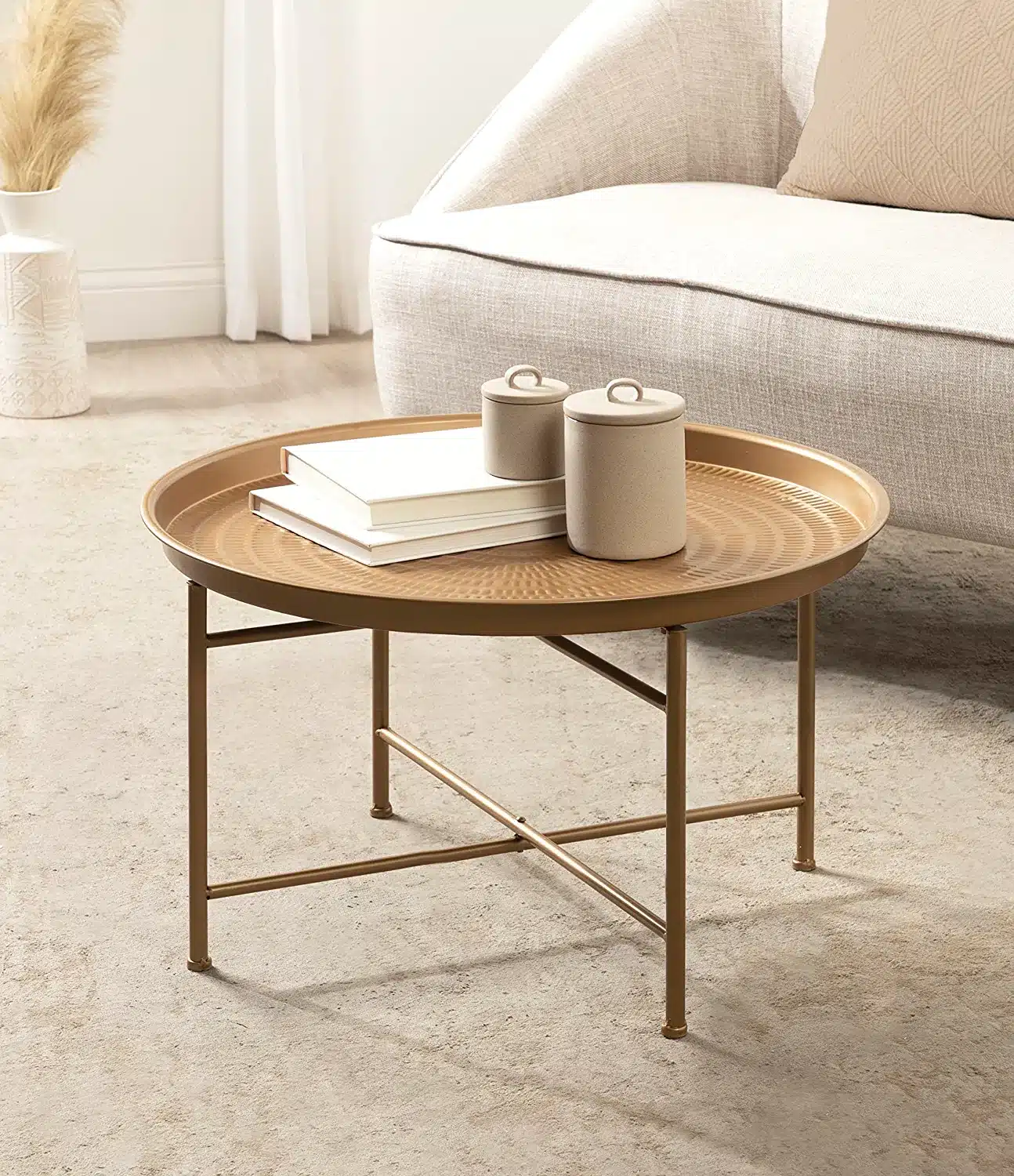 Boho-Chic Hammered Metal Table