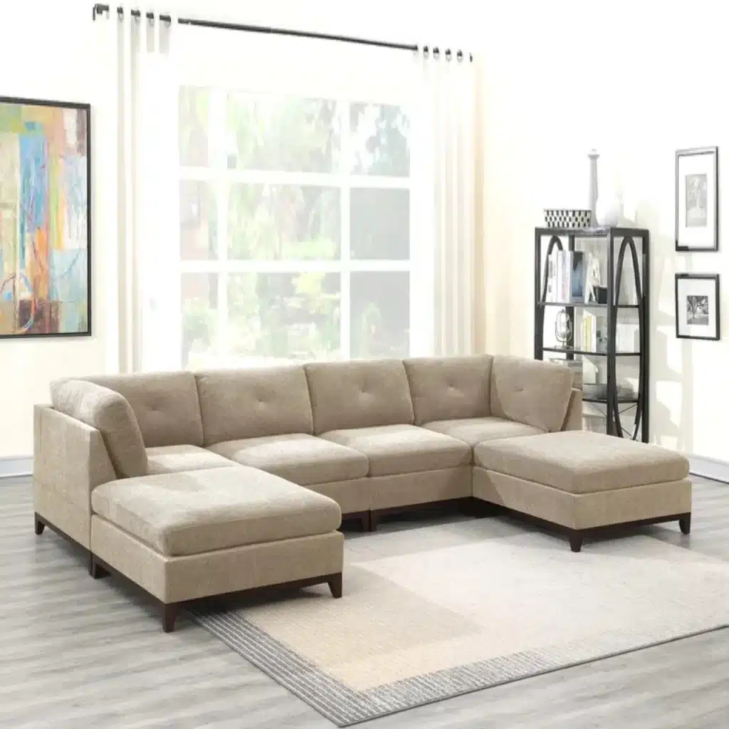 Chenille U-Shape Sectional Couch