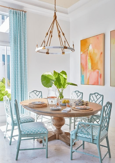 Pastel Colors coastal dining room