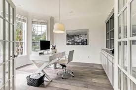 clean and bright farmhouse office