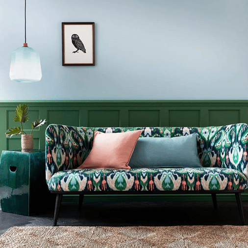 bold printed sofa