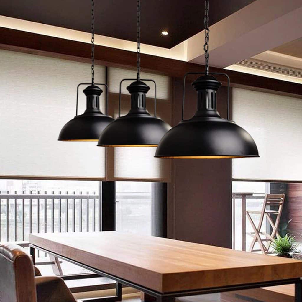 pendant lights and large domes