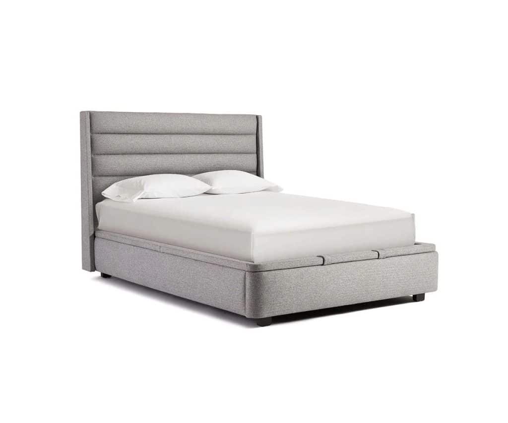 Upholstered Storage Bed with Tufted Headboard