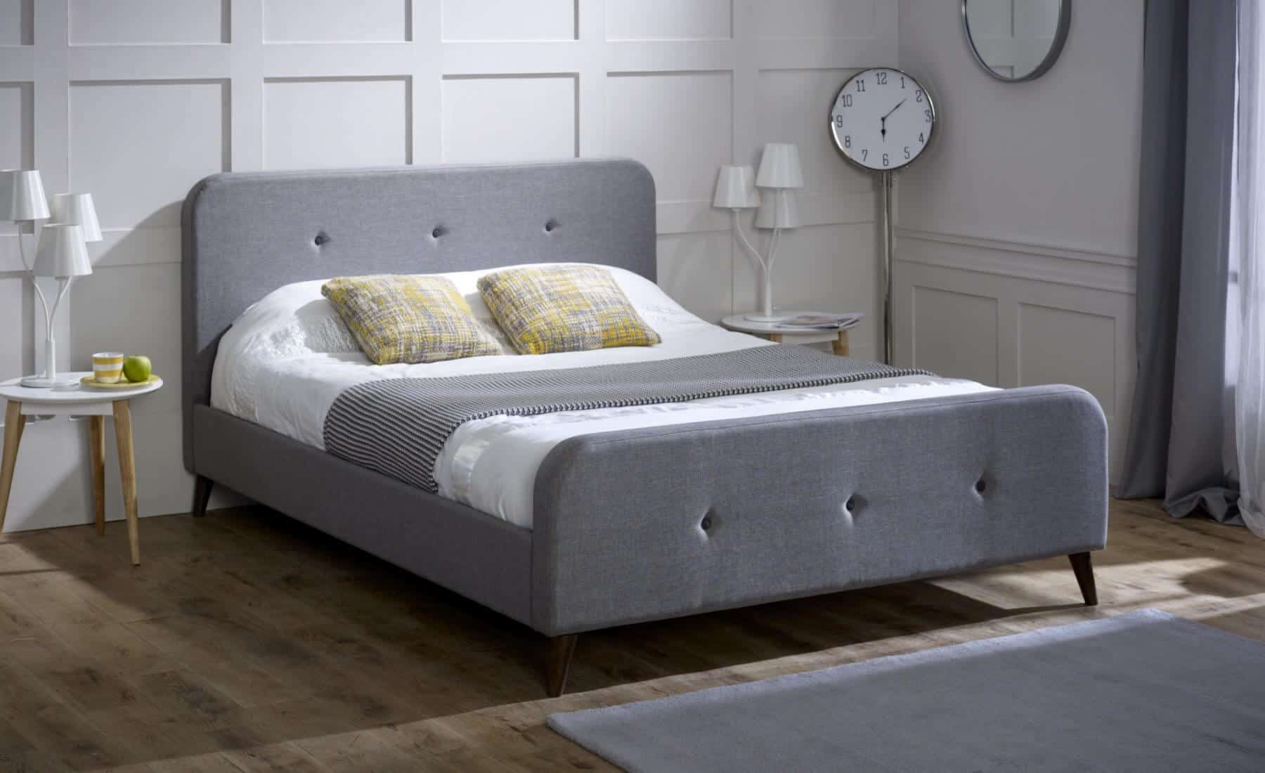15 Scandi Gray Fabric Bed 