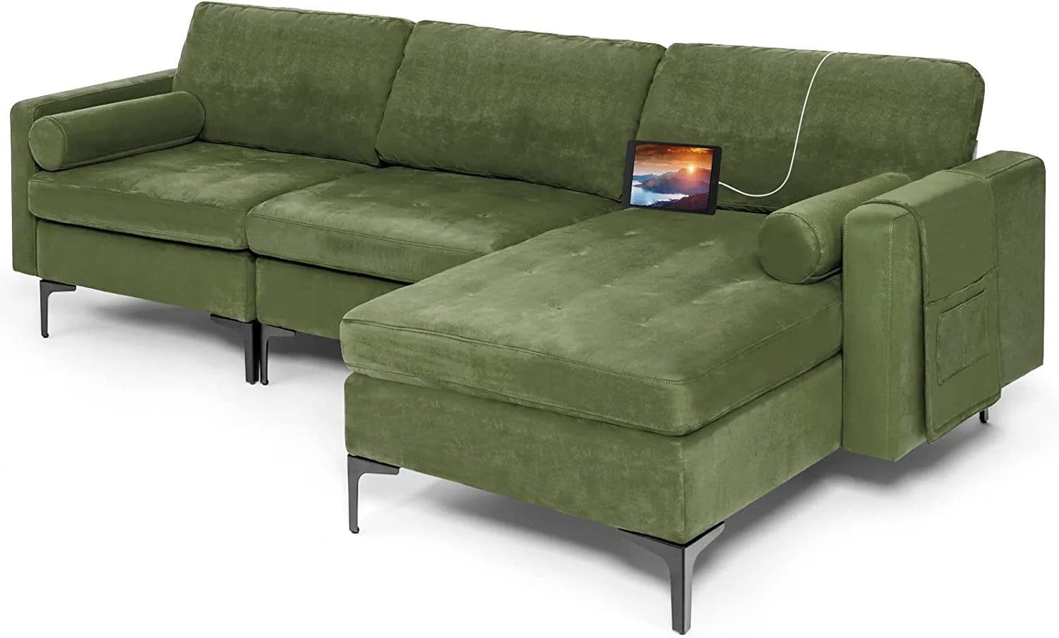 Giantex Modular Sectional Sofa with USB Ports