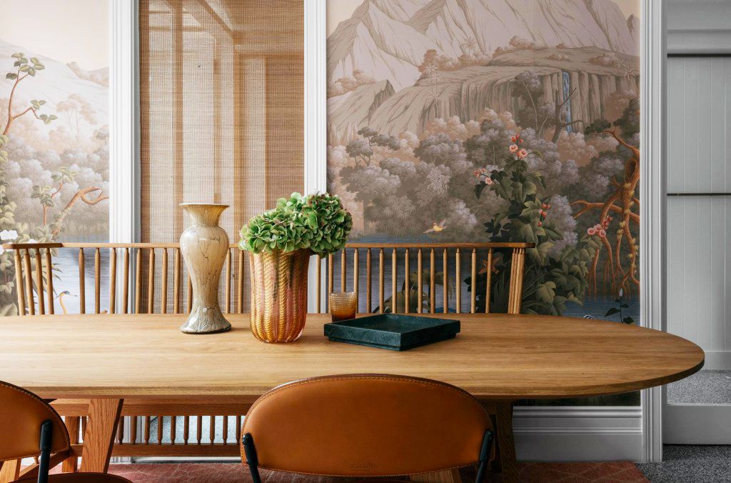 Brighten It Up With a Wallpaper mid century modern dining room