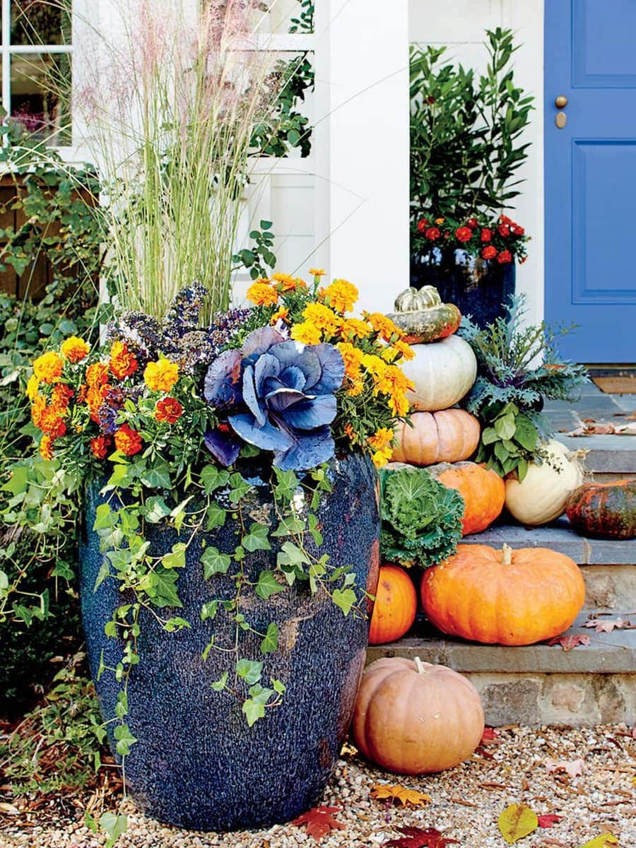 Cover fall porch outdoor decorations