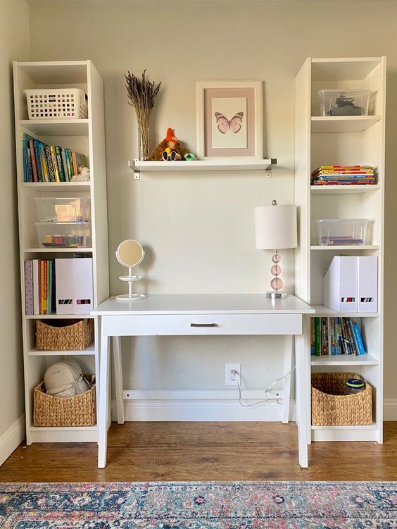 Desk With Tall Bookcase