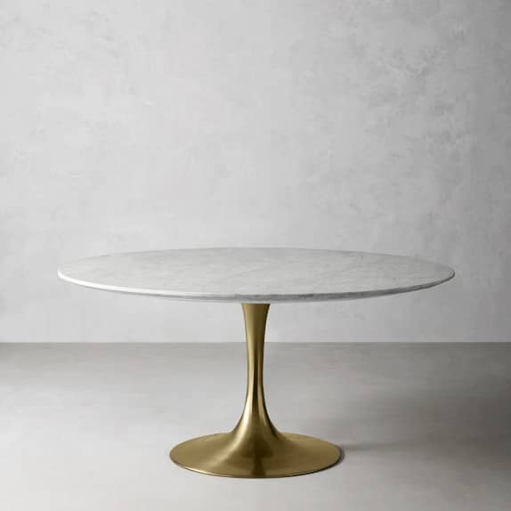 Dining Table with Golden Accents