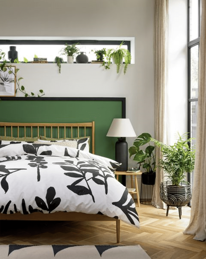 Green Monochrome Bedroom