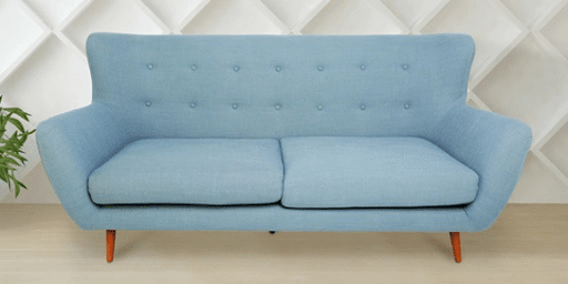 Light Blue Two-Seater Sofa