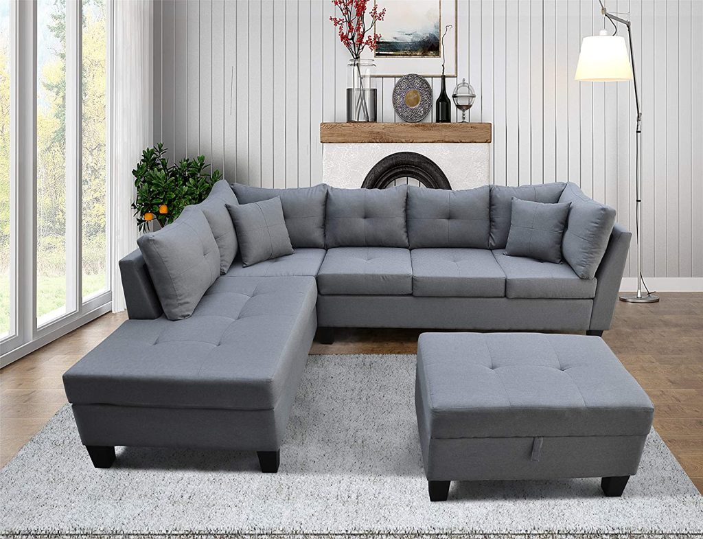 L-Shape Reversible Sectional Sofa