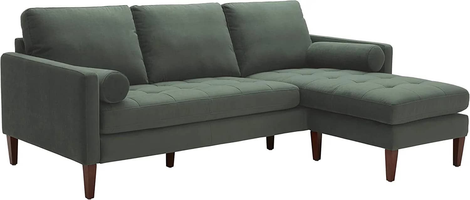 Rivet Mid-Century Modern Reversible Sectional Sofa