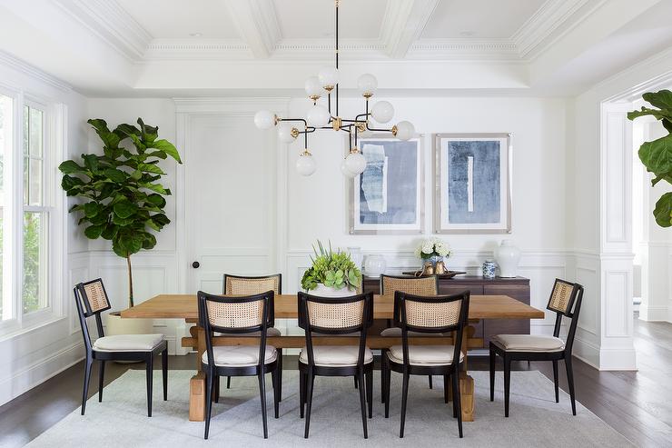 Try Chairs with Cane Backs mid century modern dining room