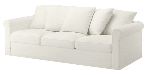 White Three-Seater Sofa