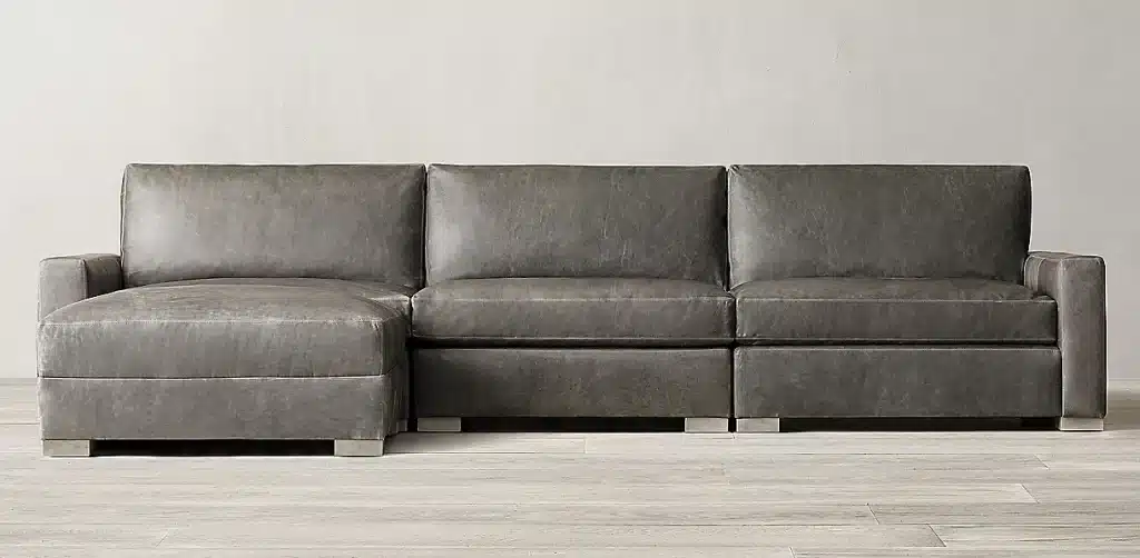 U-Shaped Cloud Sectional Leather Sofa