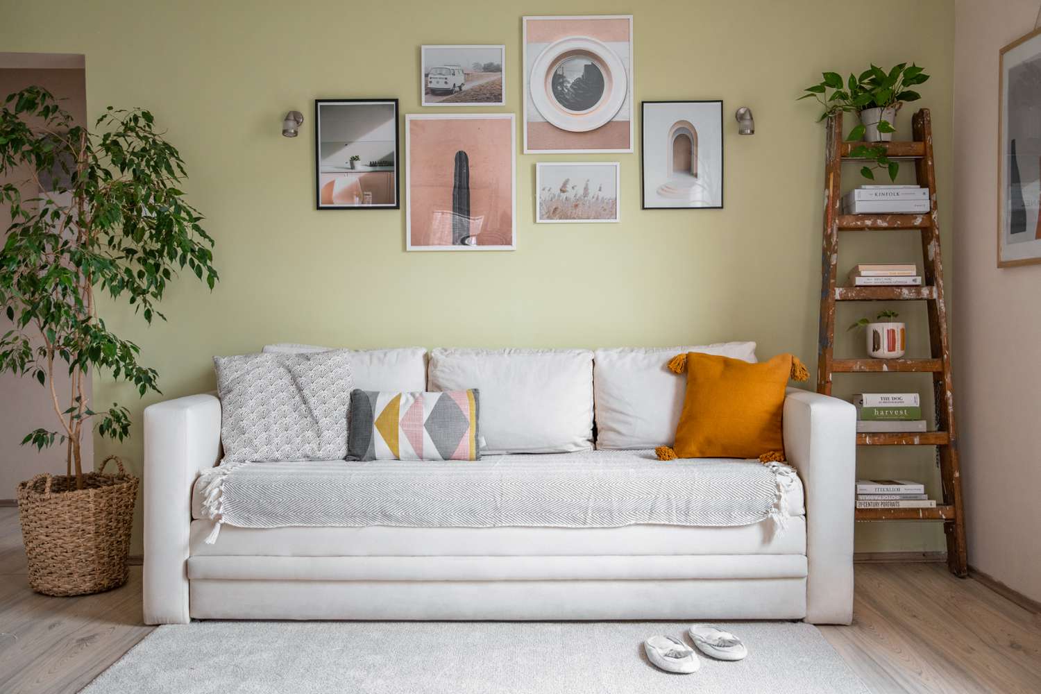 Sofa Upholstered In Slipcover