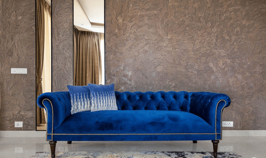 Blue Imperial Tufted Sofa