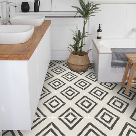 bathroom french cement tiles