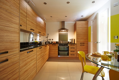 Shot Of A Modern And Stylis Luxury Kitchen In An