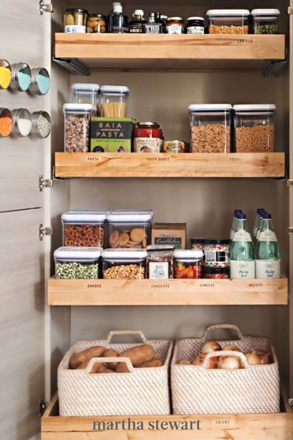 Savvy Food Storage Solutions for Your Kitchen  Kitchen cabinet storage,  Kitchen interior, Kitchen furniture design