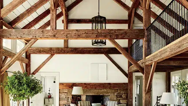 Exposed Wood Ceiling Beams farmhouse decor ideas