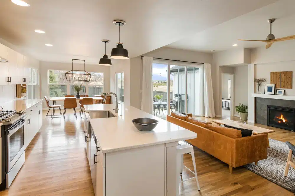 Contemporary Architecture Open Plan Kitchen Living Room Design