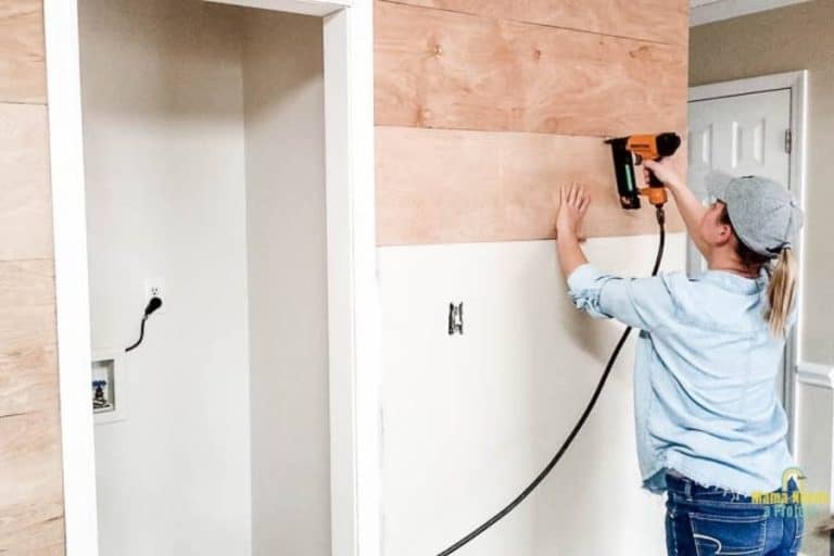 Diy Shiplap Walls Budget Friendly Installation Tutorial A House In