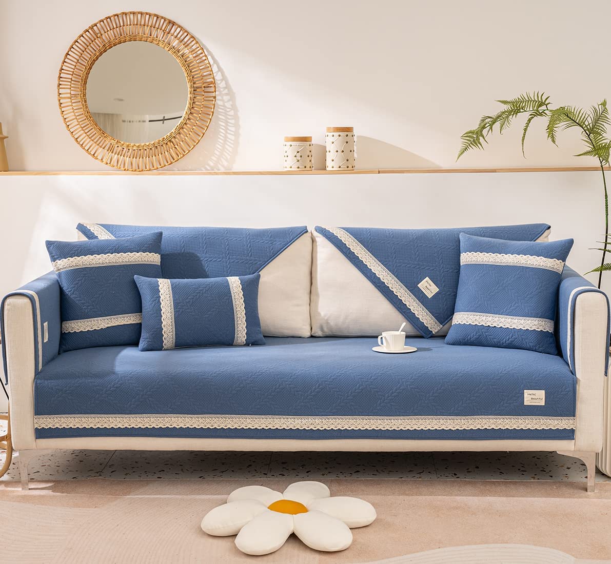 Modular Blue Colour Sofa Set