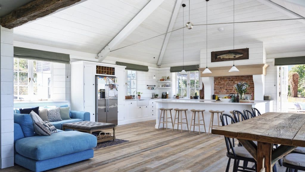 Retro-Inspired Open Plan Kitchen Living Room