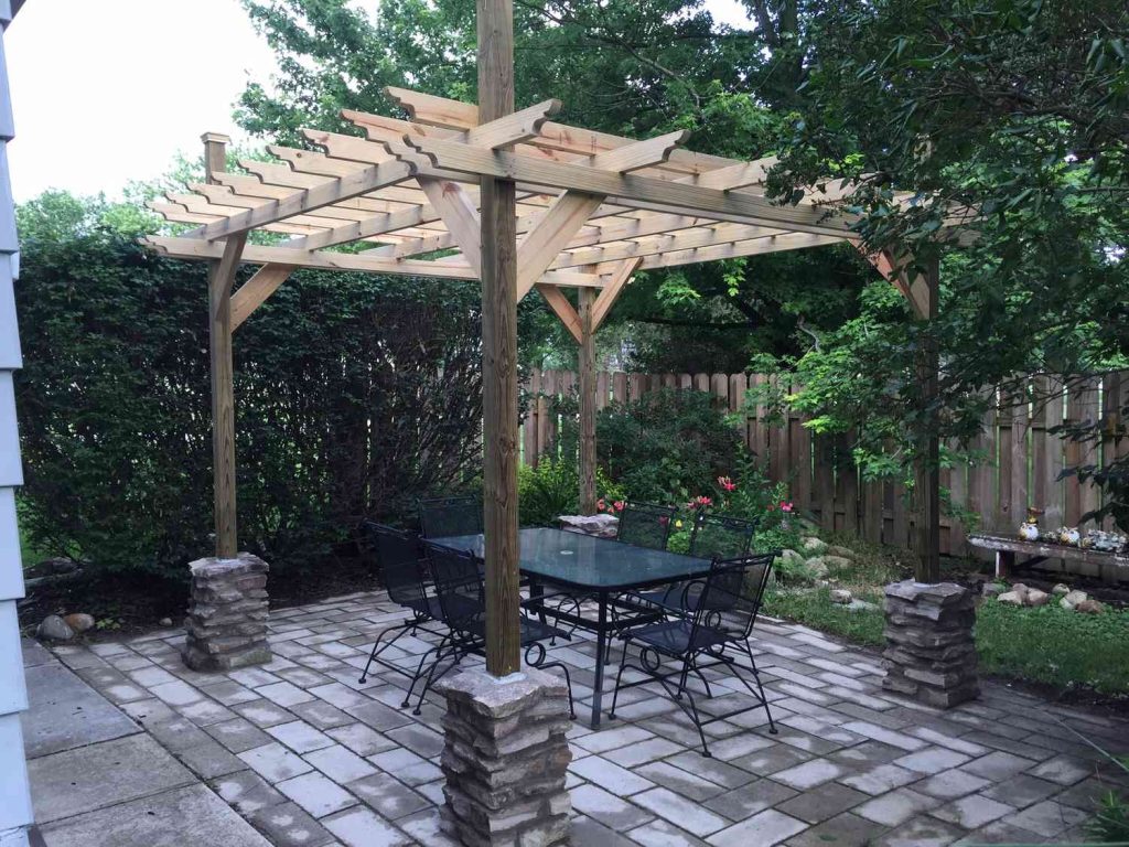 Simple and Small Pergola for Gardens