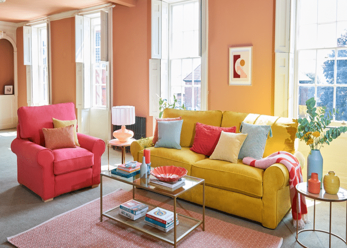 Vibrant Living Room with Bright Colors