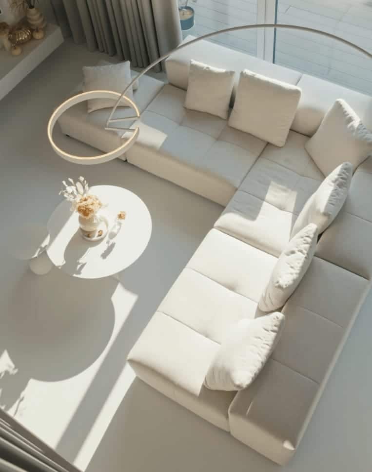 White Color Sofa Set