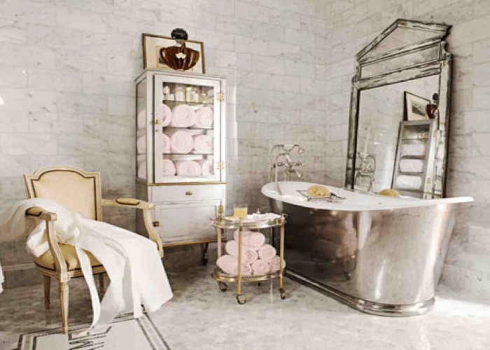 French Country Bathroom Walls