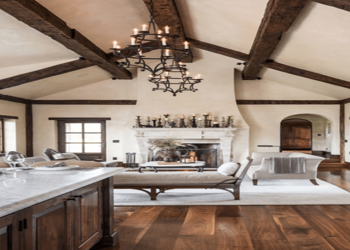 High Ceilings & Wooden Support Beams