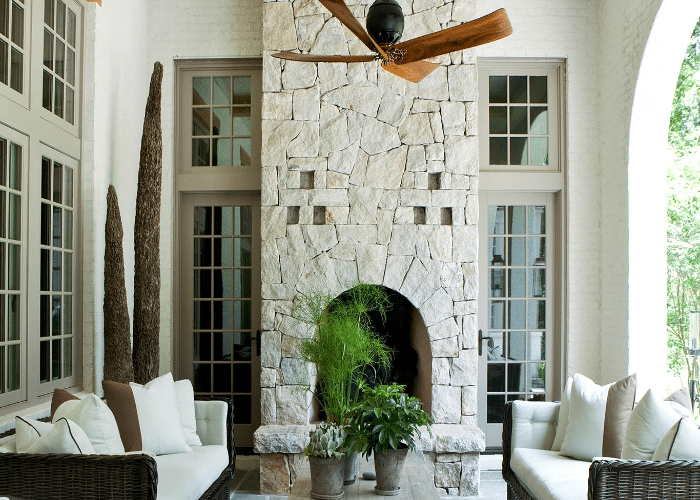Limewash Bricks in The Fireplace Design