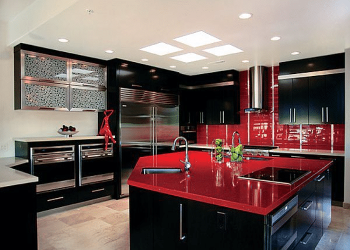 Make a Vibrant Space with Red and Black