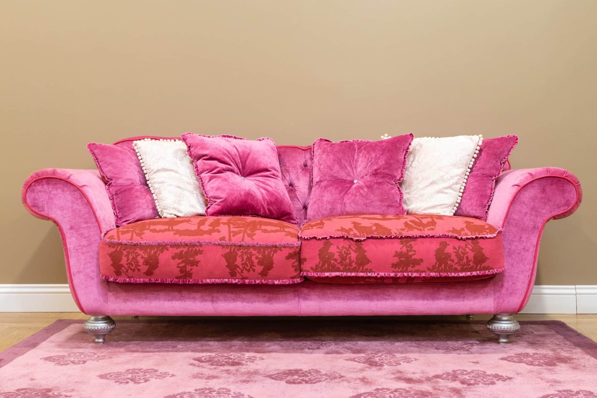 What are Some Popular Designs for Pink Couches?