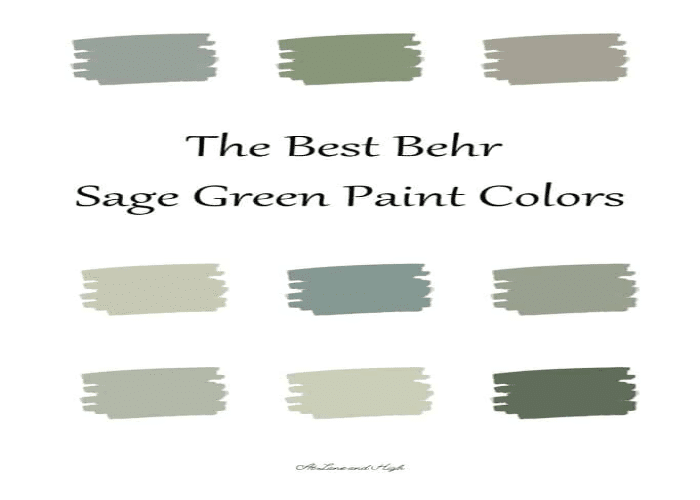 Behr Paints Popular Sage Green Shades