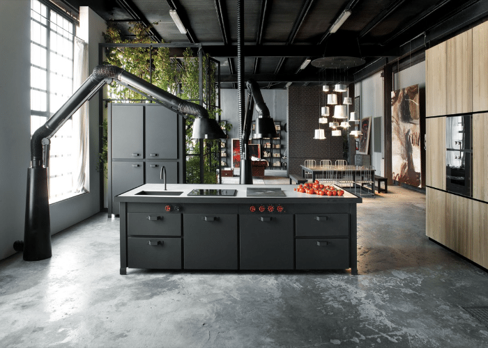 Check out a Minimally Styled Industrial Kitchen