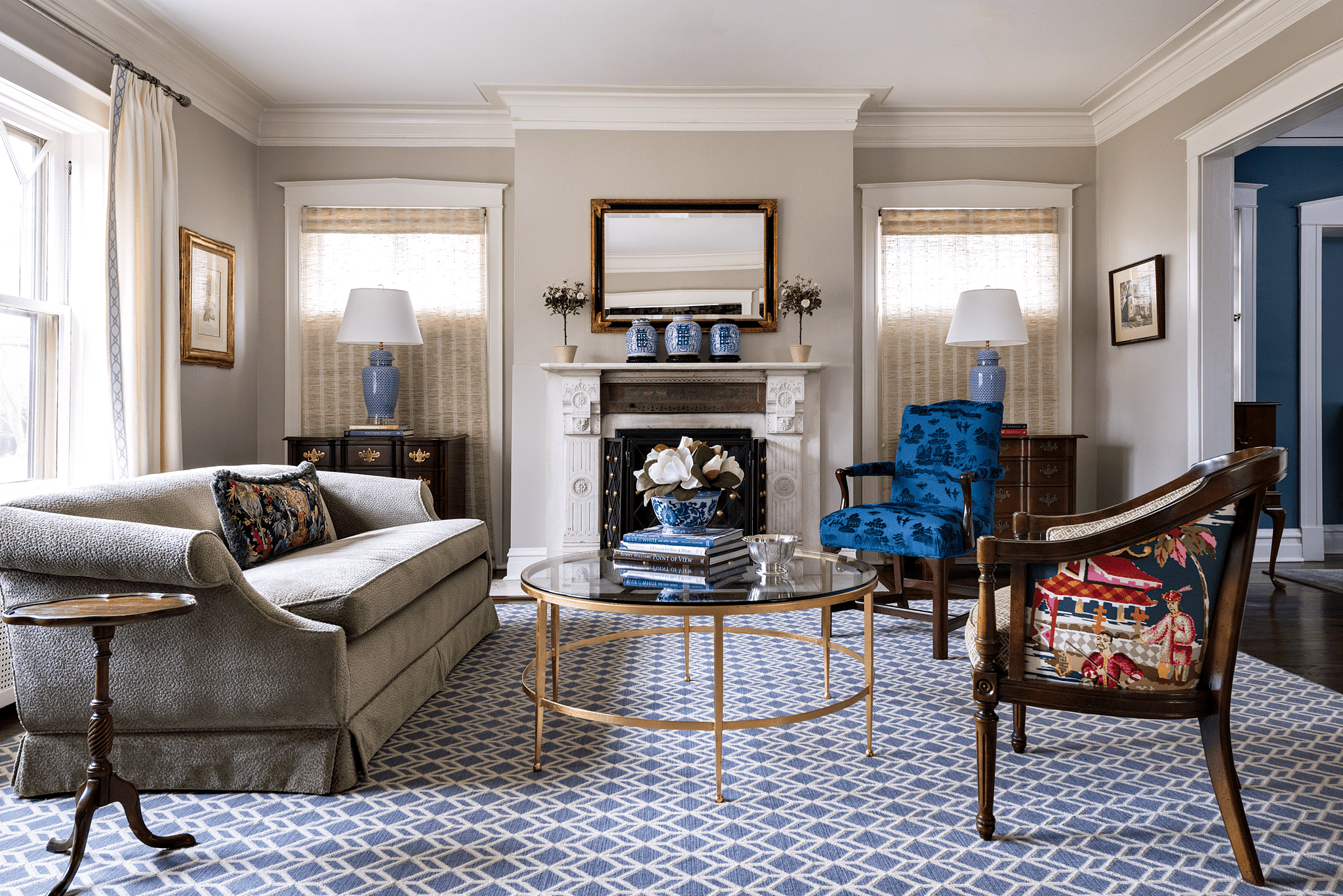 Decorate With Blue and White Buffalo Plaid  French country dining room,  French country dining room decor, French country kitchens