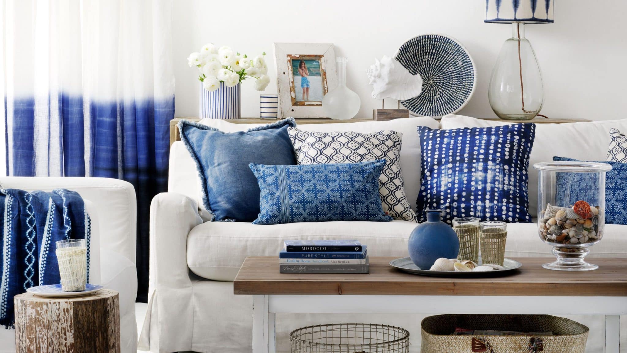 How to Style and Accessorize a Sofa for Coastal Inspired Living Room?