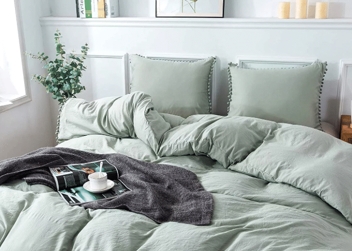 Incorporate Sage Green into the Bedding