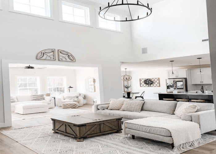  Neutral-Decorated Living Room