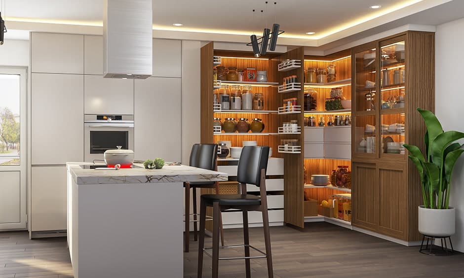 What Materials Are Popular in High-End Fancy Pantry Designs?