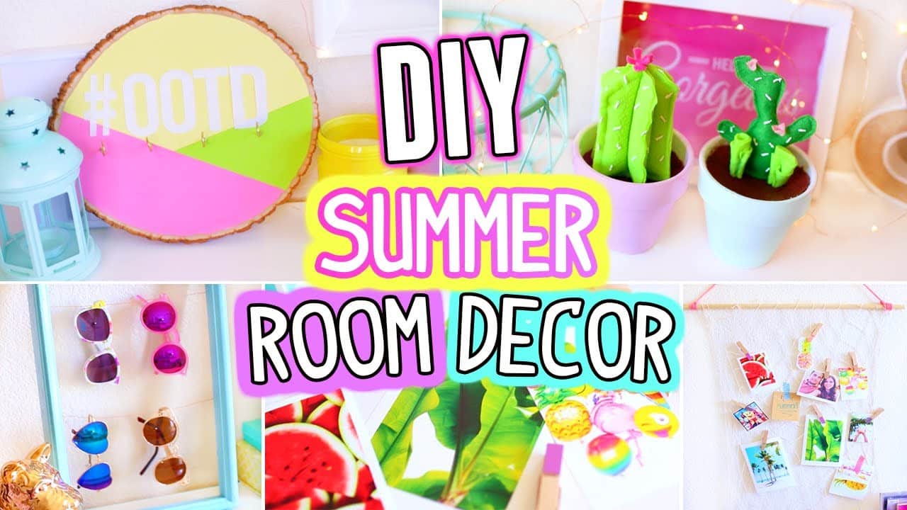 What are some easy DIY summer room decorations for beginners